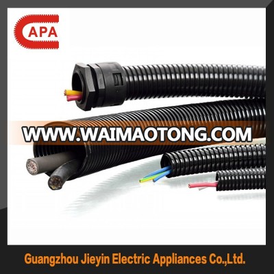 flexible corrugated openable plastic tubing