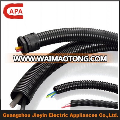 Plastic flexible PA corrugated tube hose UL black